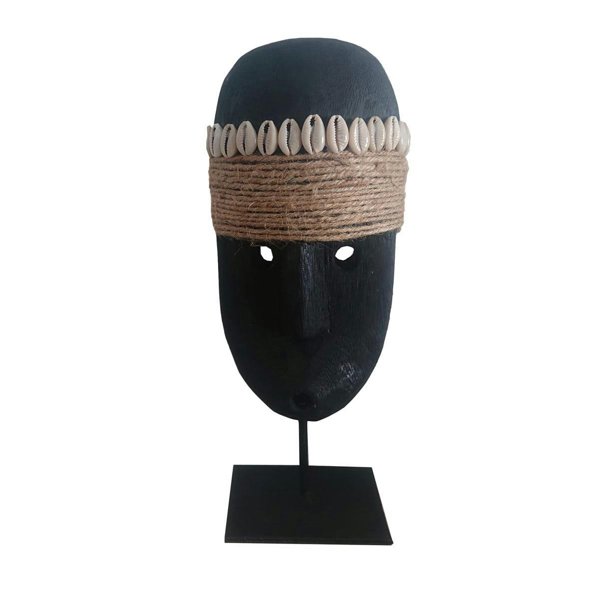 UBUD - Statue en bois sculpté, noir H30 cm