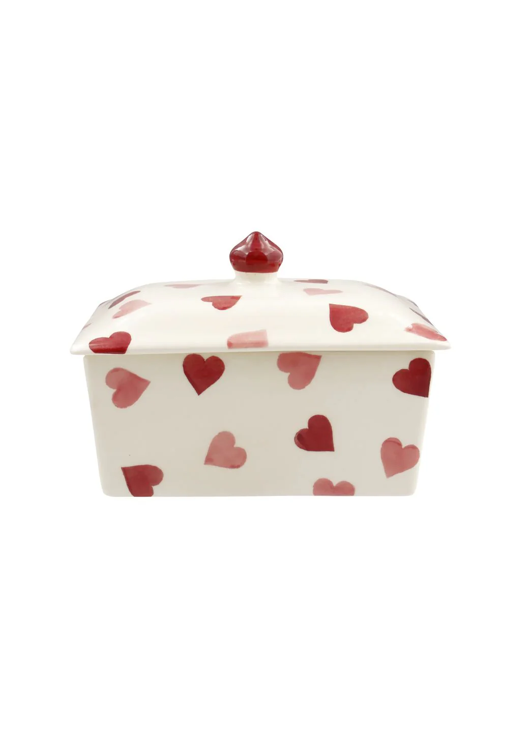 Seconds Pink Hearts Small Butter Dish
