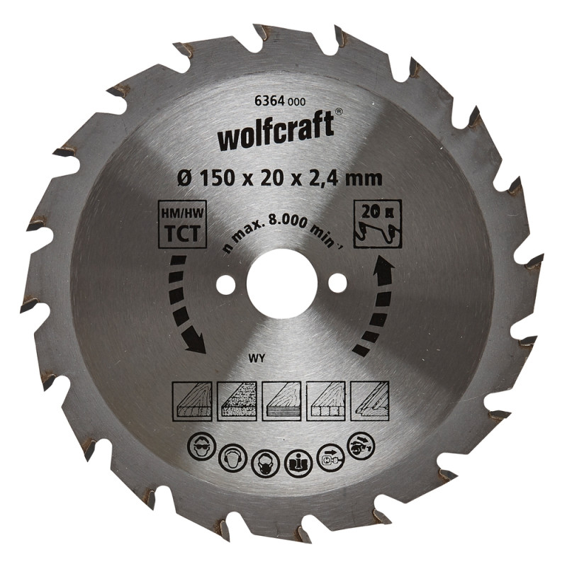 Lame de scie circulaire Ø 150 x 20 mm WOLFCRAFT