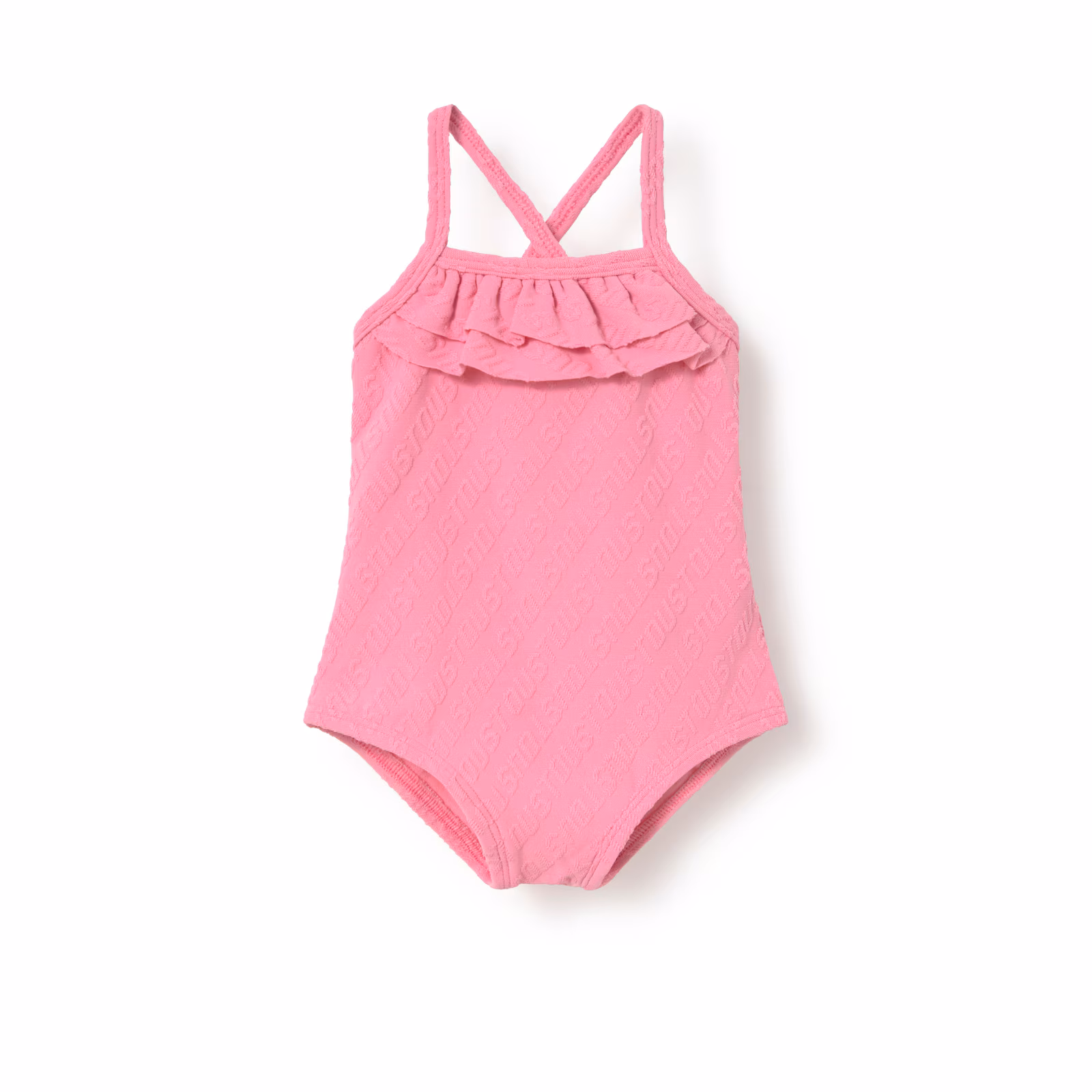 Bañador integral de niña Logo rosa