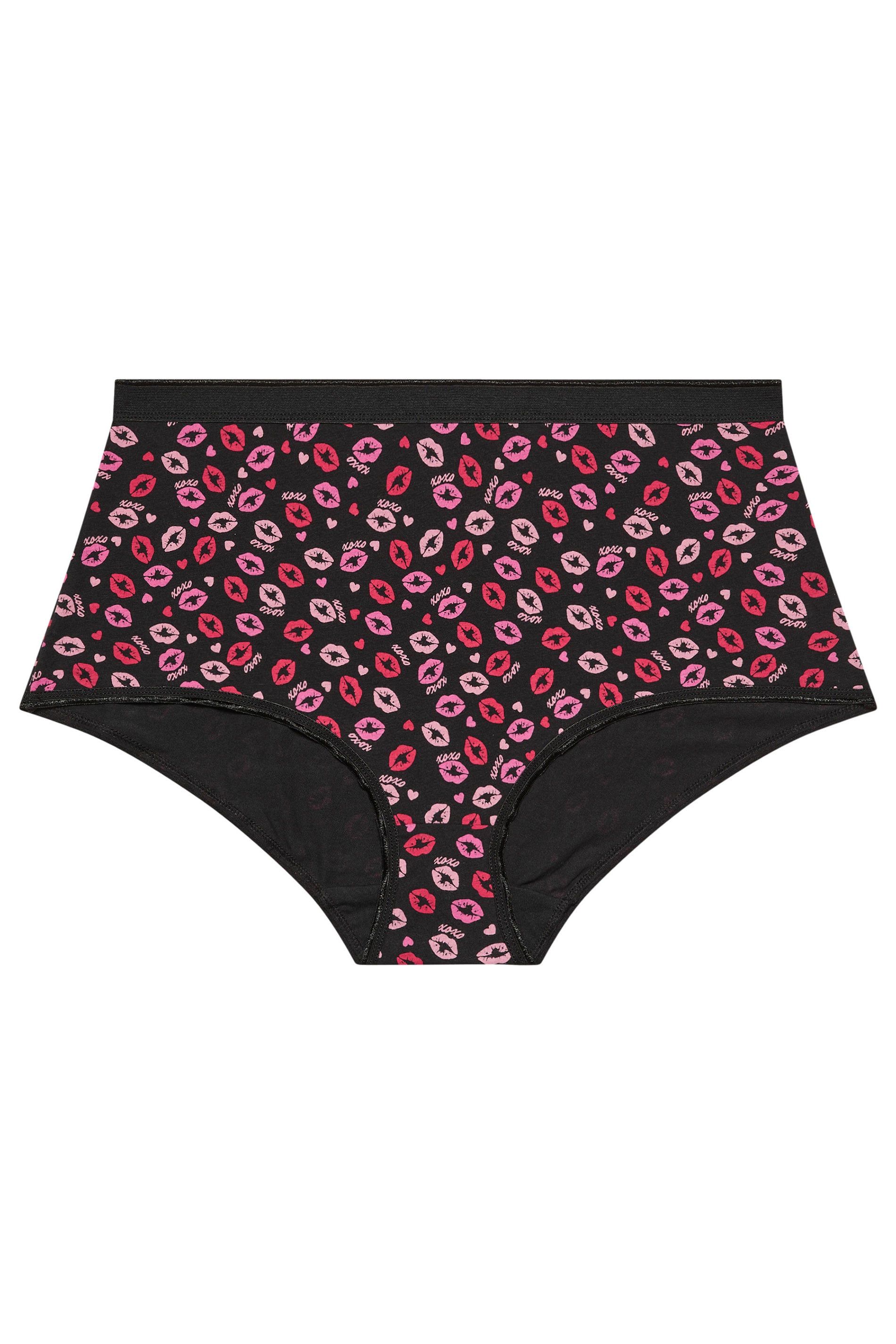 Yours 5 Pack Kiss Print Full Briefs