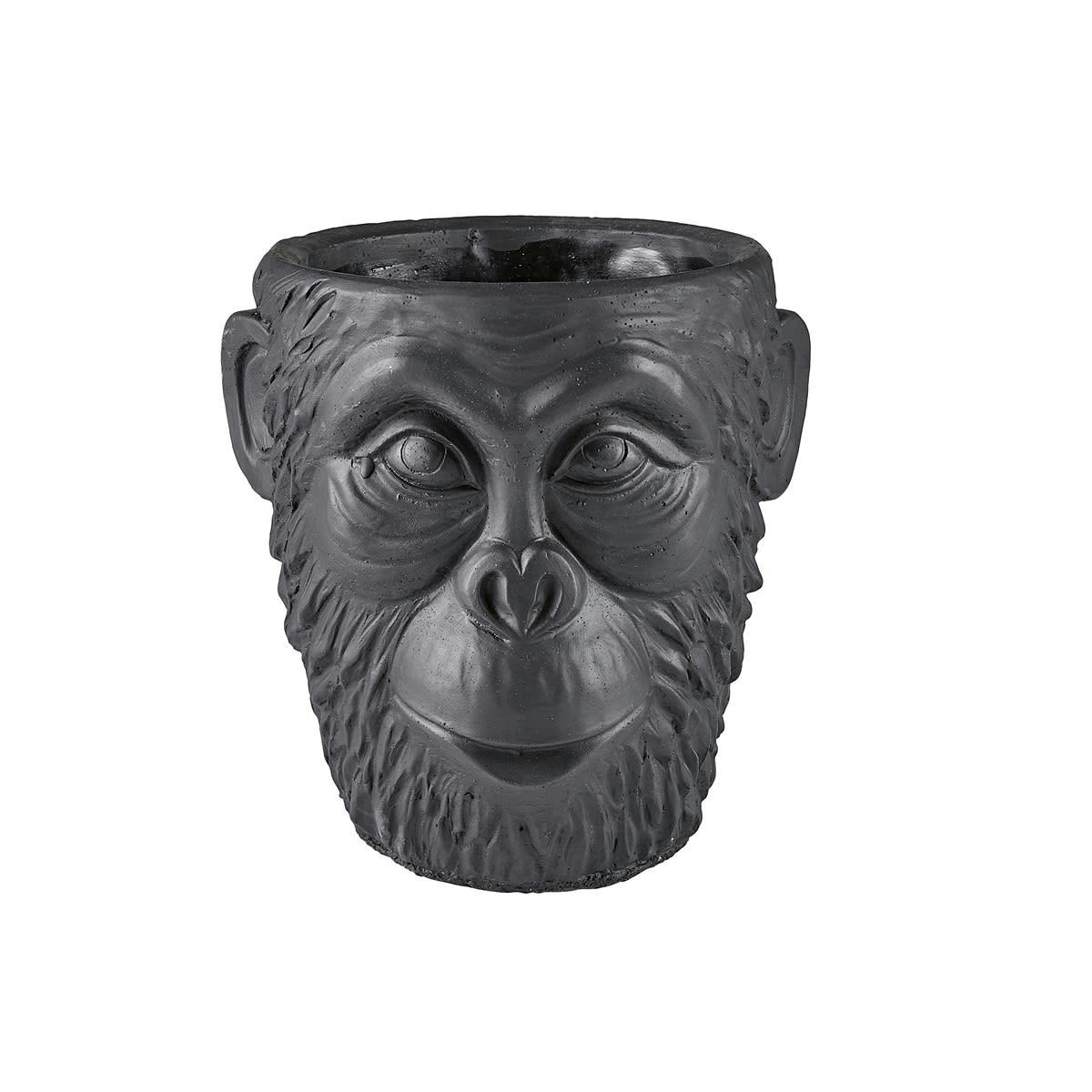LIVING - Cache-pot large en béton noir