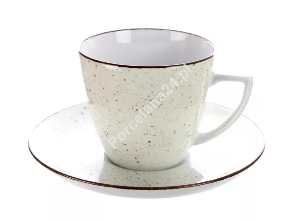 Filiżanka ze spodkiem 0,35 L / 17,5 cm Lubiana - Beata / Dorota 6630U BUDYNIOWY GIFT BOX