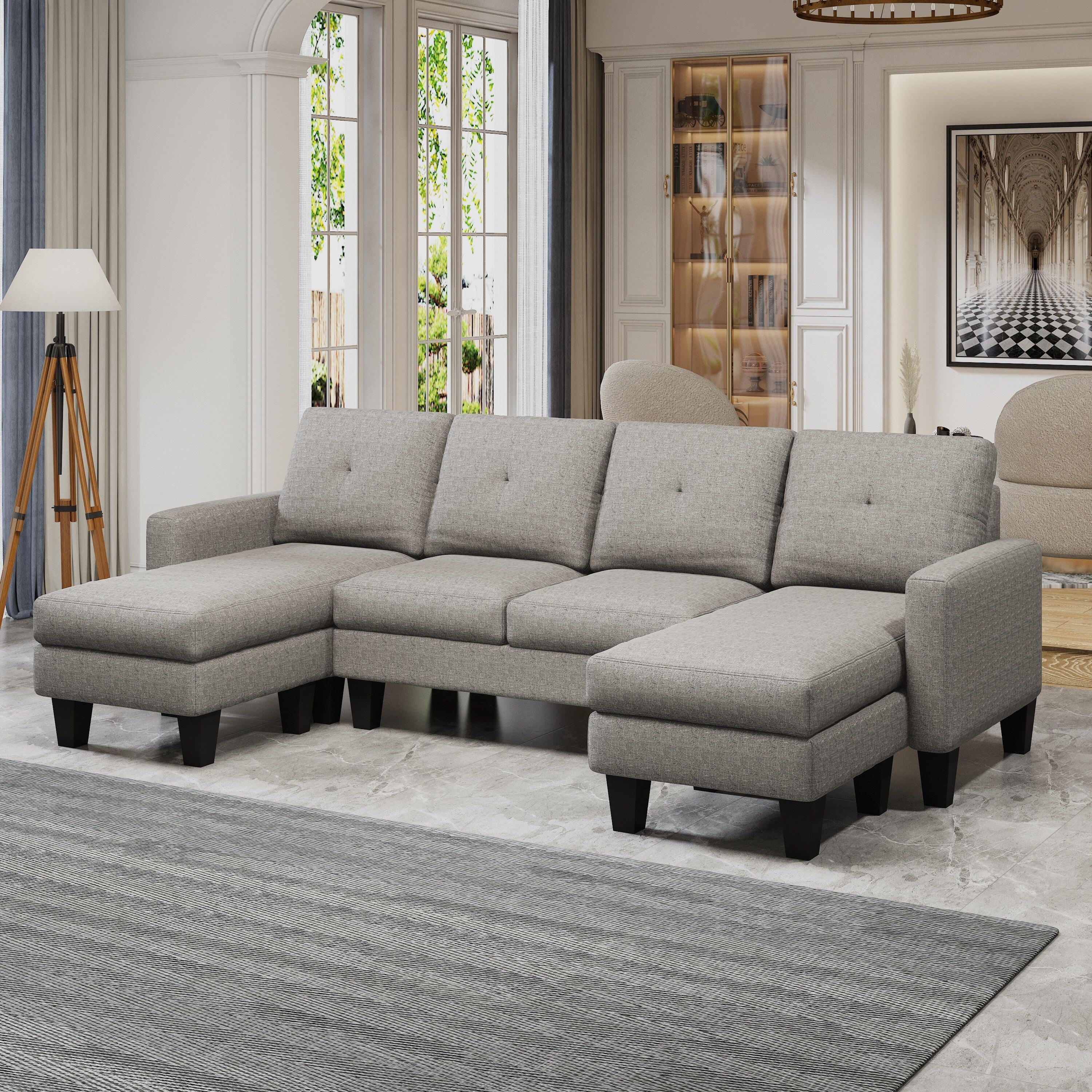96.85 Modular U-Shaped 4-Seater Sofa