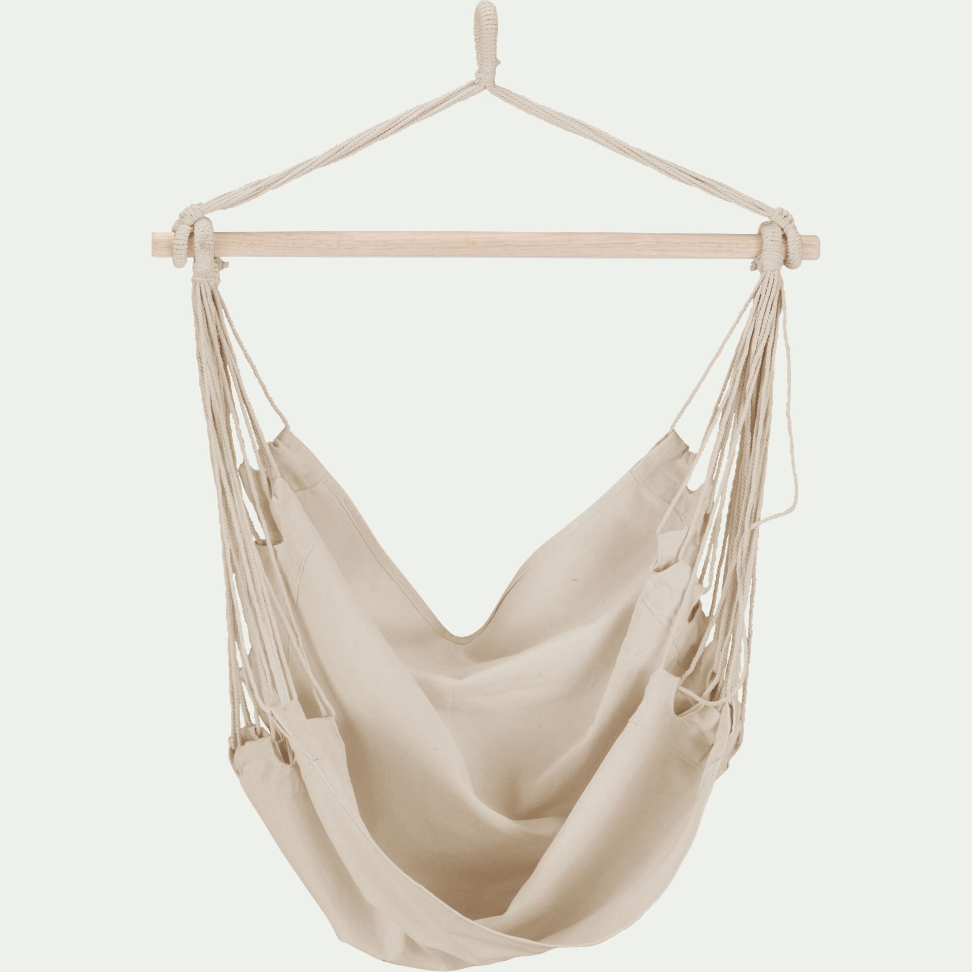 LENA - Fauteuil suspendu en polycoton - beige roucas