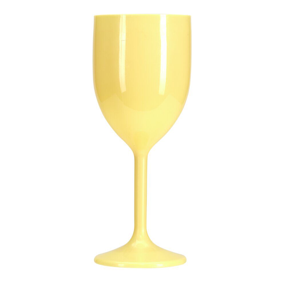 Verre à vin en plastique coloré uni Ø7x18,5cm (plusieurs modèles)