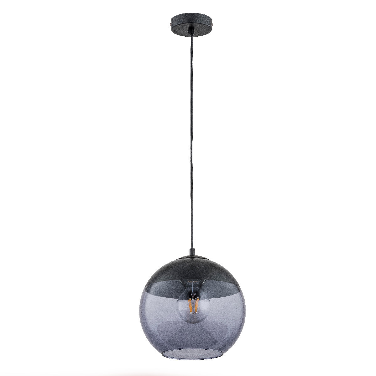 Lampa wisząca czarna-dymiona HIRA 1xE27x15W wym: 90x25x25 cm Alfa