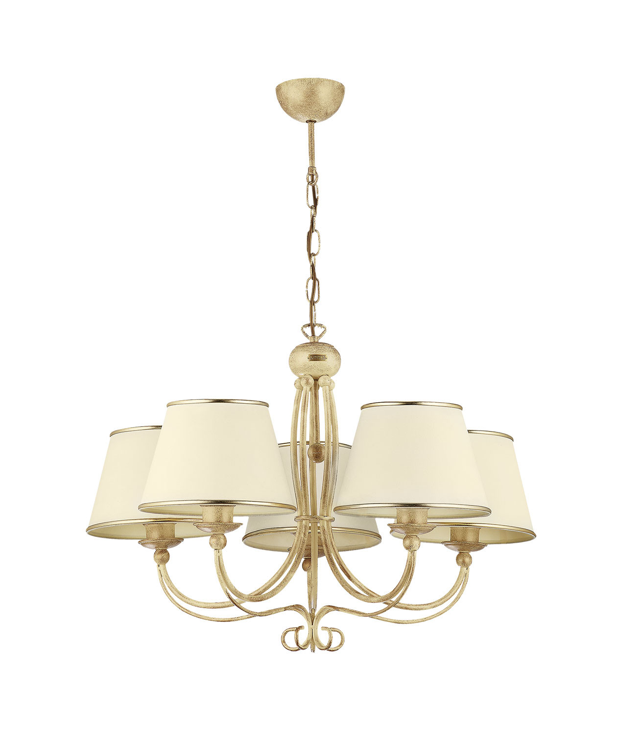 Żyrandol LAURA ecru 5xE27x20W wym:63x67x67cm IP20 Jupiter
