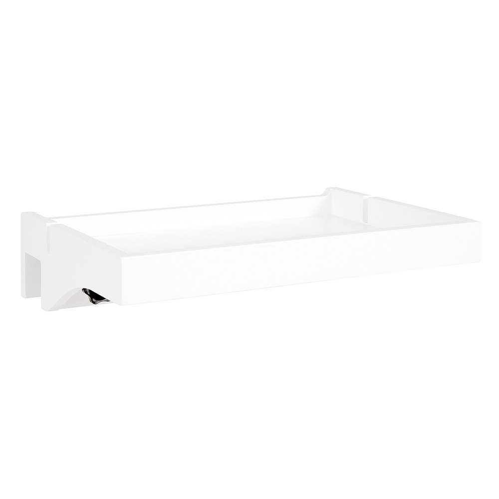 SoBuy Półka przyłóżkowa z jedną półką Biały 36x25x8.5cm Nowoczesny NKD01-W