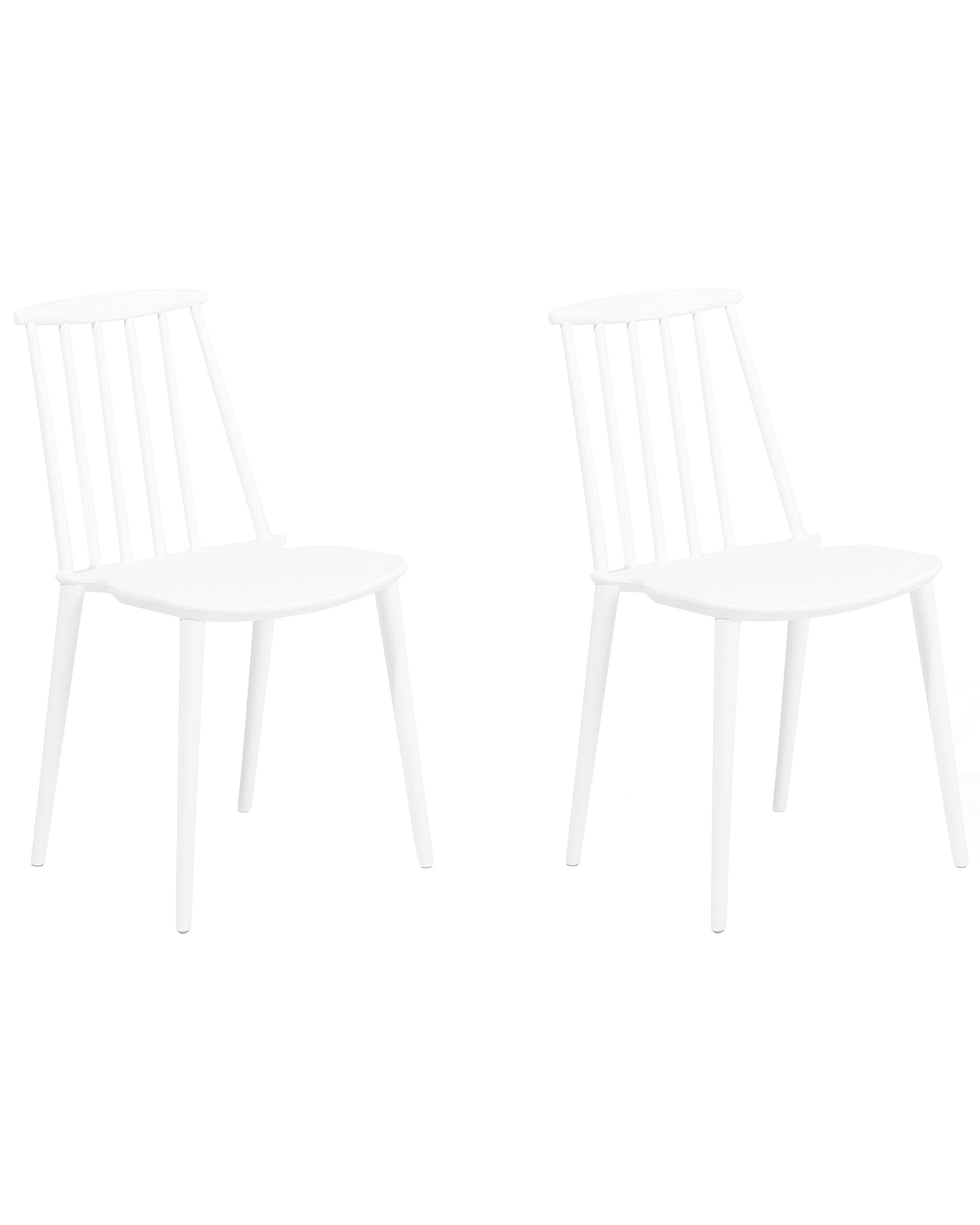 Set of 2 Dining Chairs VENTNOR White