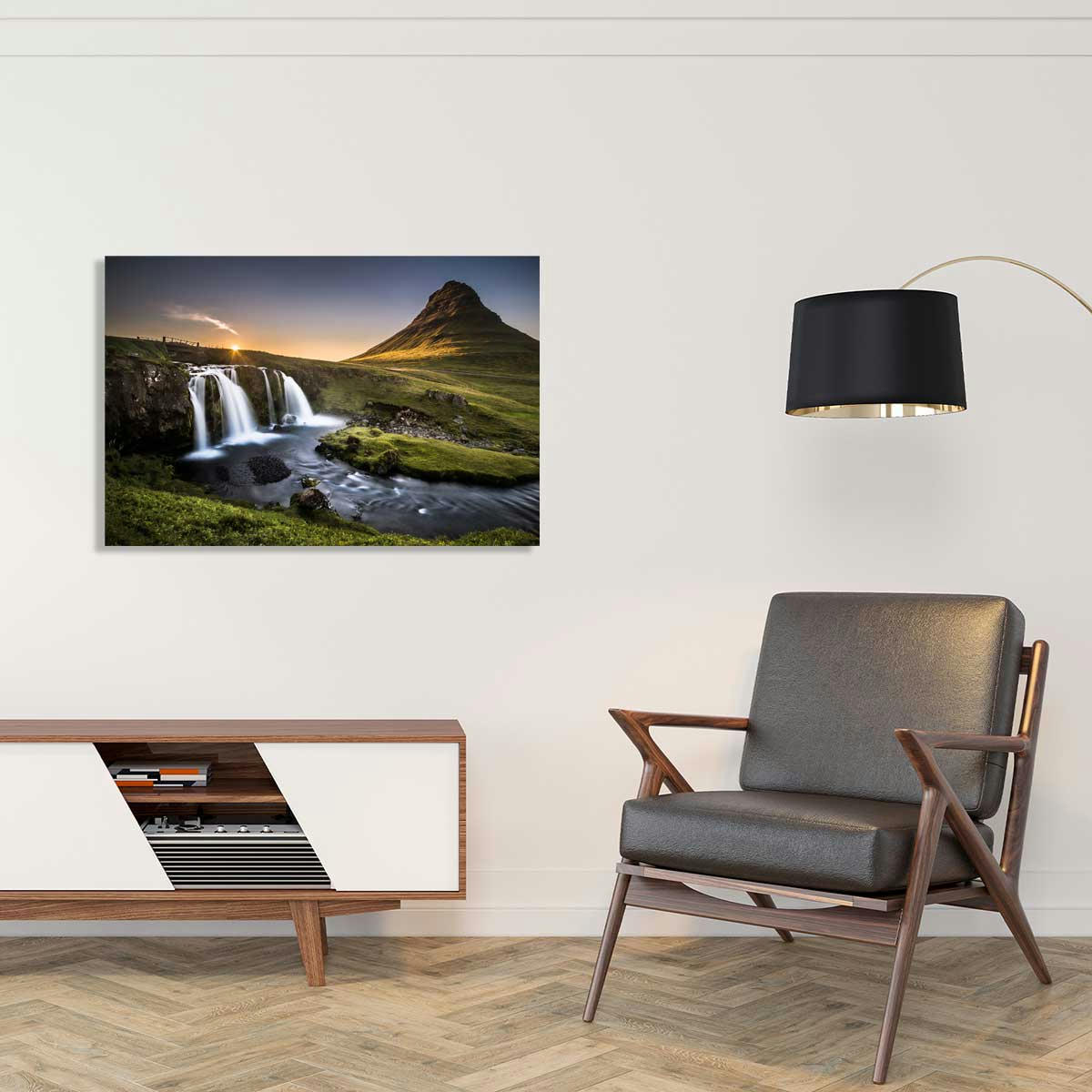 - Tableau cascade o - kirkjufell islande imprimé sur toile 45x30cm