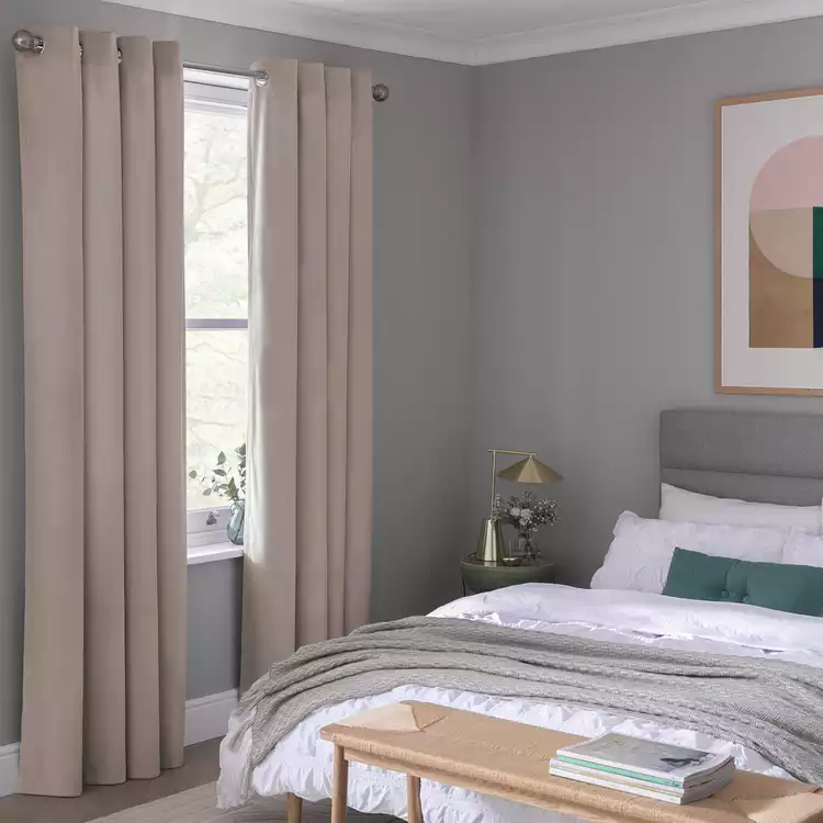 Habitat Eyelet Curtains - Champagne - 117x137cm