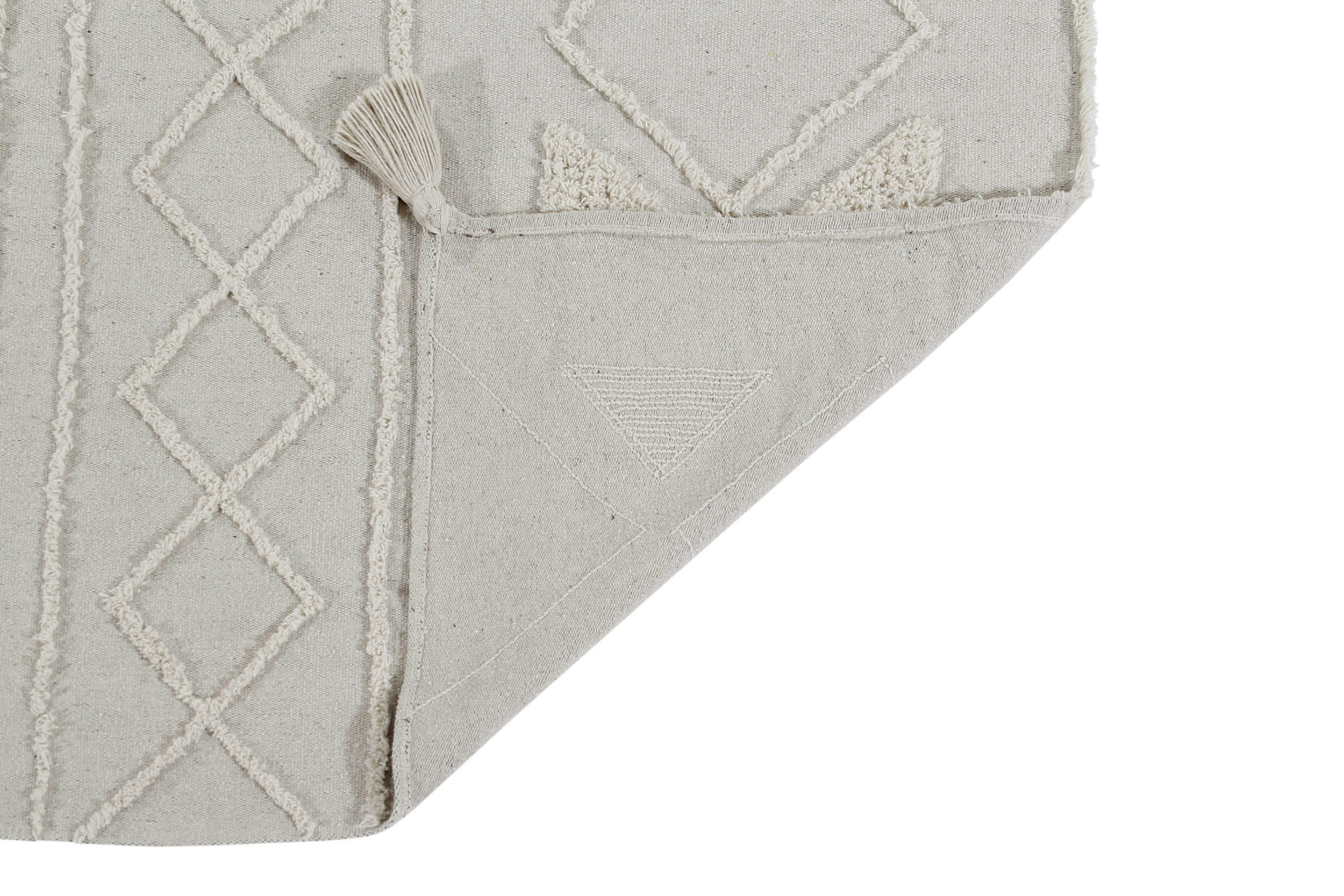 TRIBU - Tapis de salon lavable 170x240 naturel