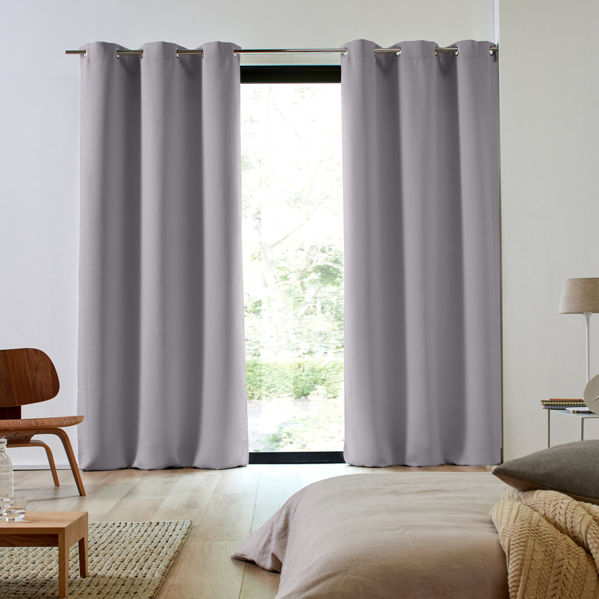 Madura Gordijn Blackout medium grijs 140x180 cm