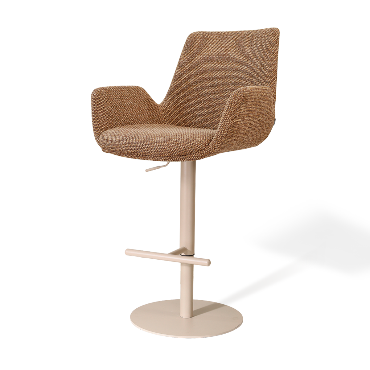 Nolon Niva-Eef tulp barkruk bruin blend verstelbaar - beige poten