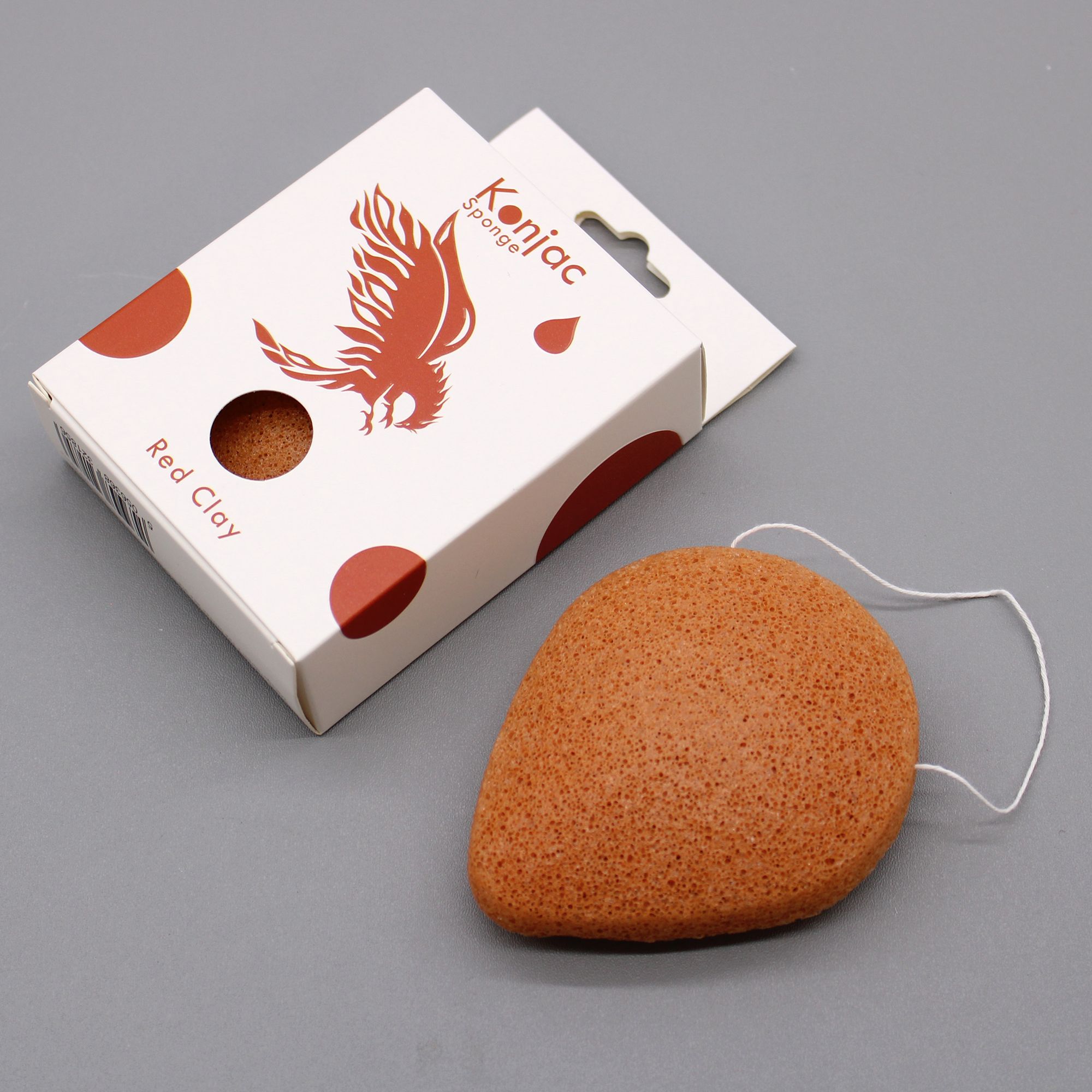 KDMD Teardrop Konjac Sponge - Red Clay - Rejuvenating