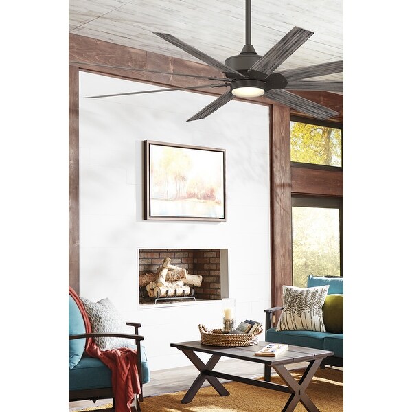 Levon Custom Indoor Ceiling Fan DC Motor - Matte Greige