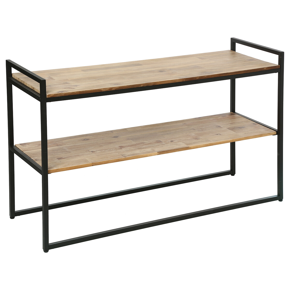 Consola com 2 prateleiras EDENA castanha