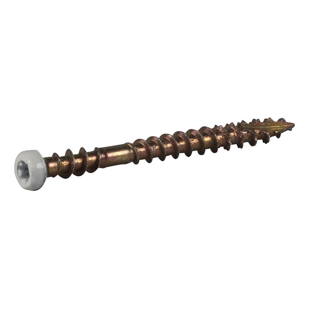 SOKKELSKRUE ESSVE 3,9X42MM GULKROM HVIT 20STK