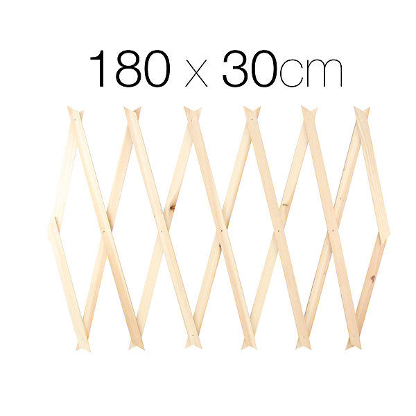 Lot de 12 clôtures treillis extensibles pour jardin, support pliable pour plantes grimpantes en bois - L 180 x Largeur 30 cm