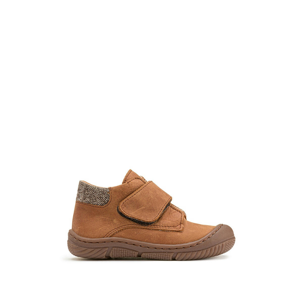 Chaussures souples en cuir à scratch premiers pas