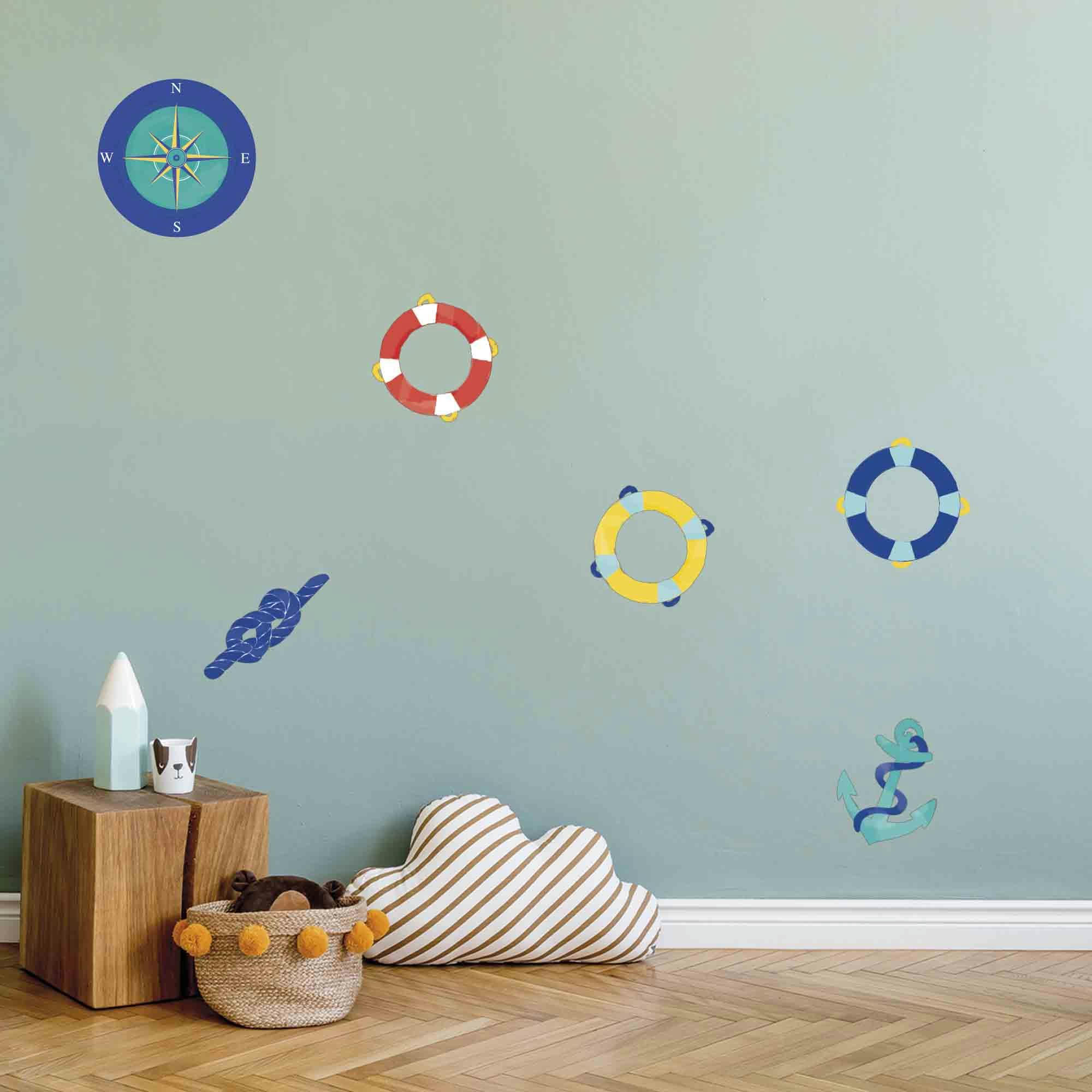 - Sticker Mural Bouées Tricolores