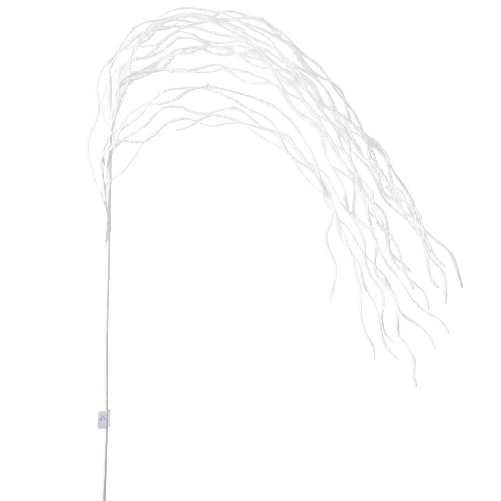 Branche décorative en mousse blanche L125cm
