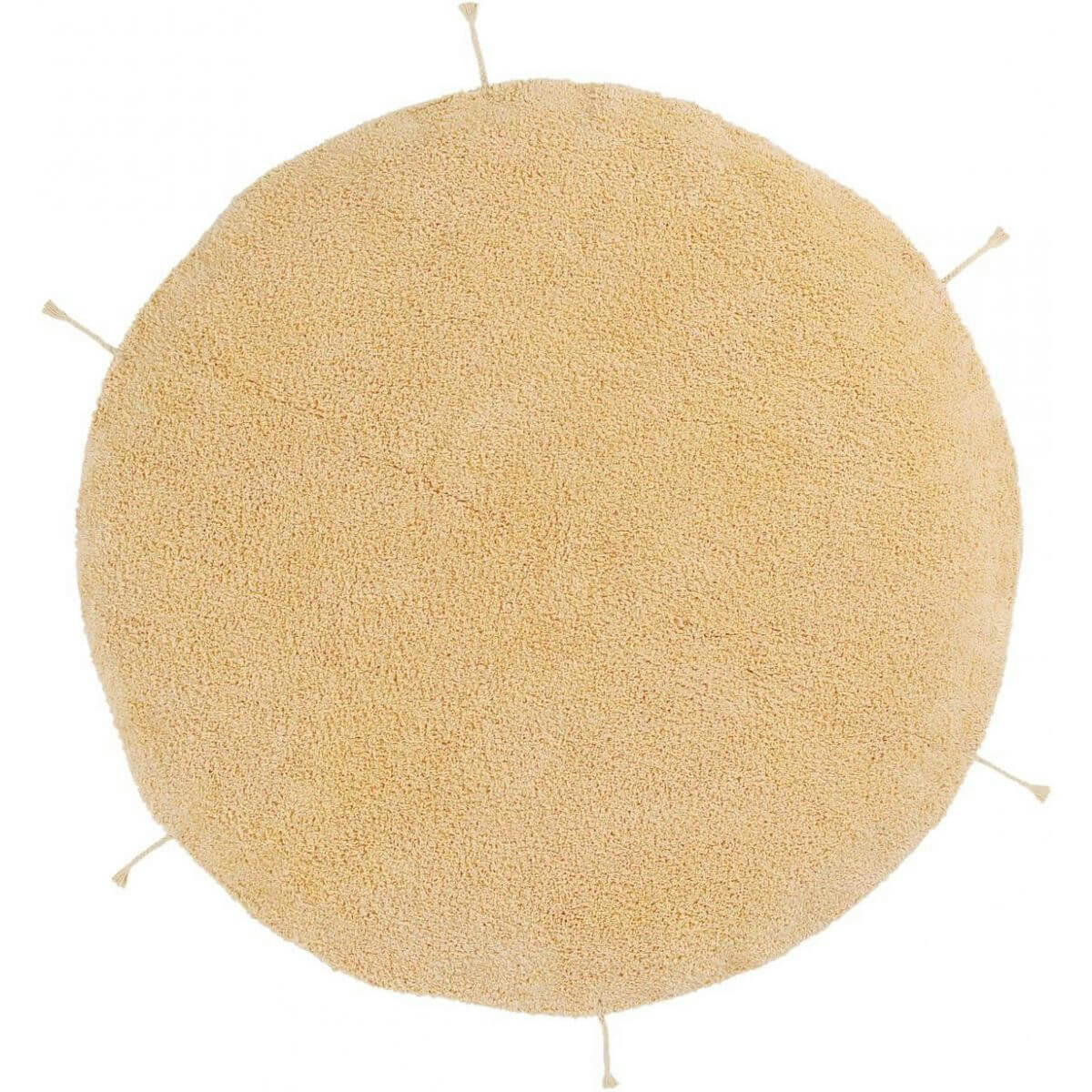 RE EDITION - Pouf de couchage en coton jaune ø120