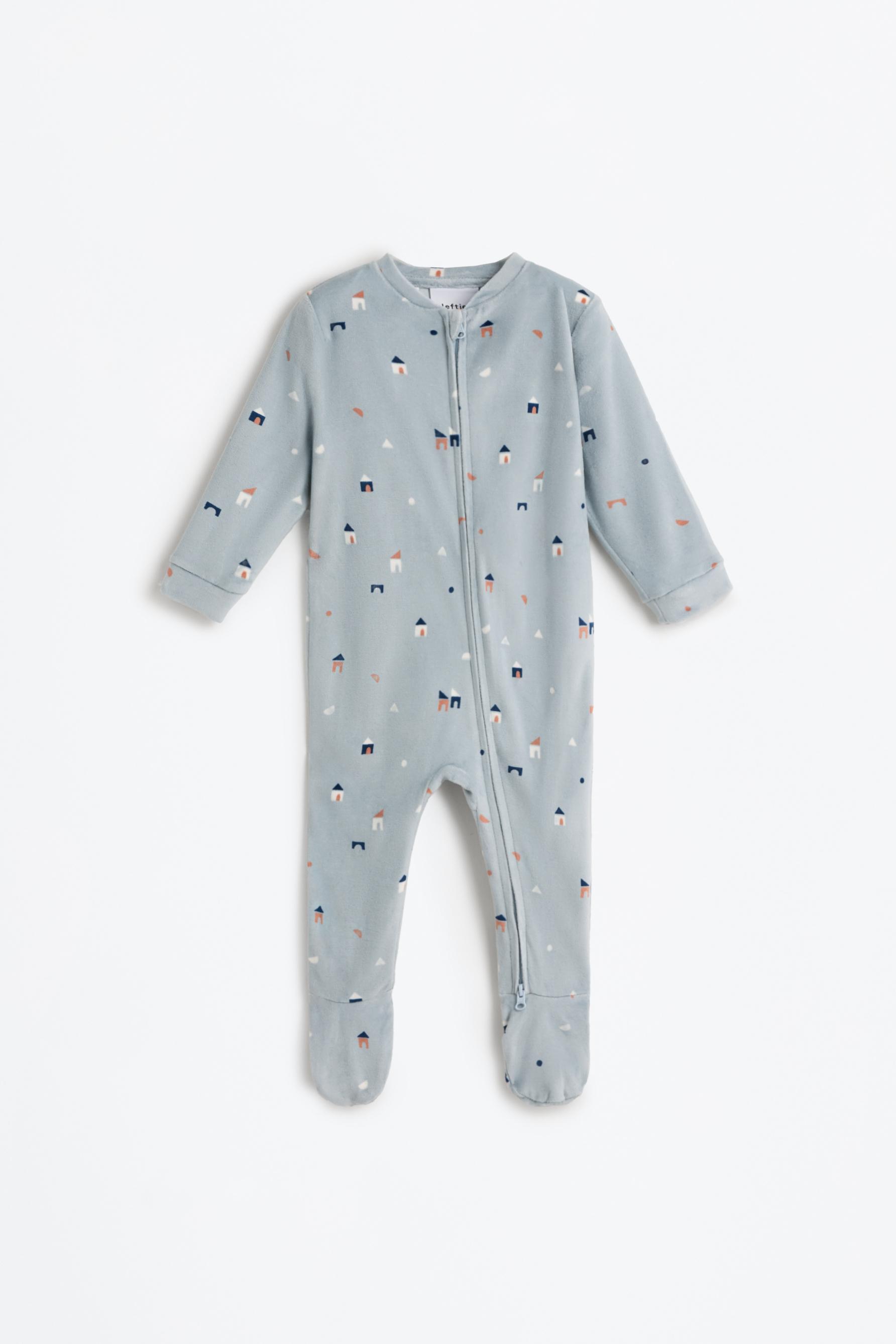 Pijama estampado aterciopelado entero