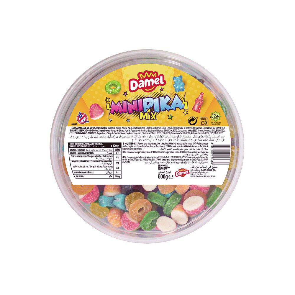 Bonbon acidulé mini pika mix Damel 500gr