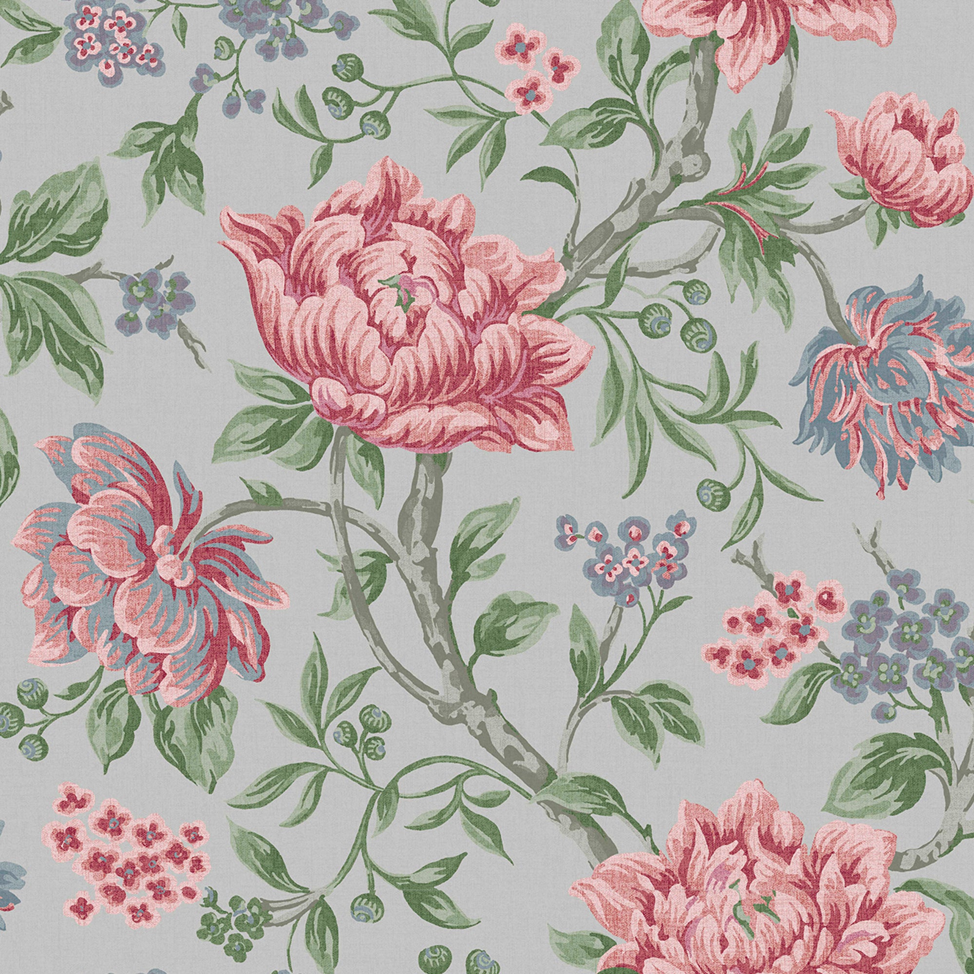Laura Ashley Vliesbehang - Tapestry Floral Slate Grey - 10mx52cm