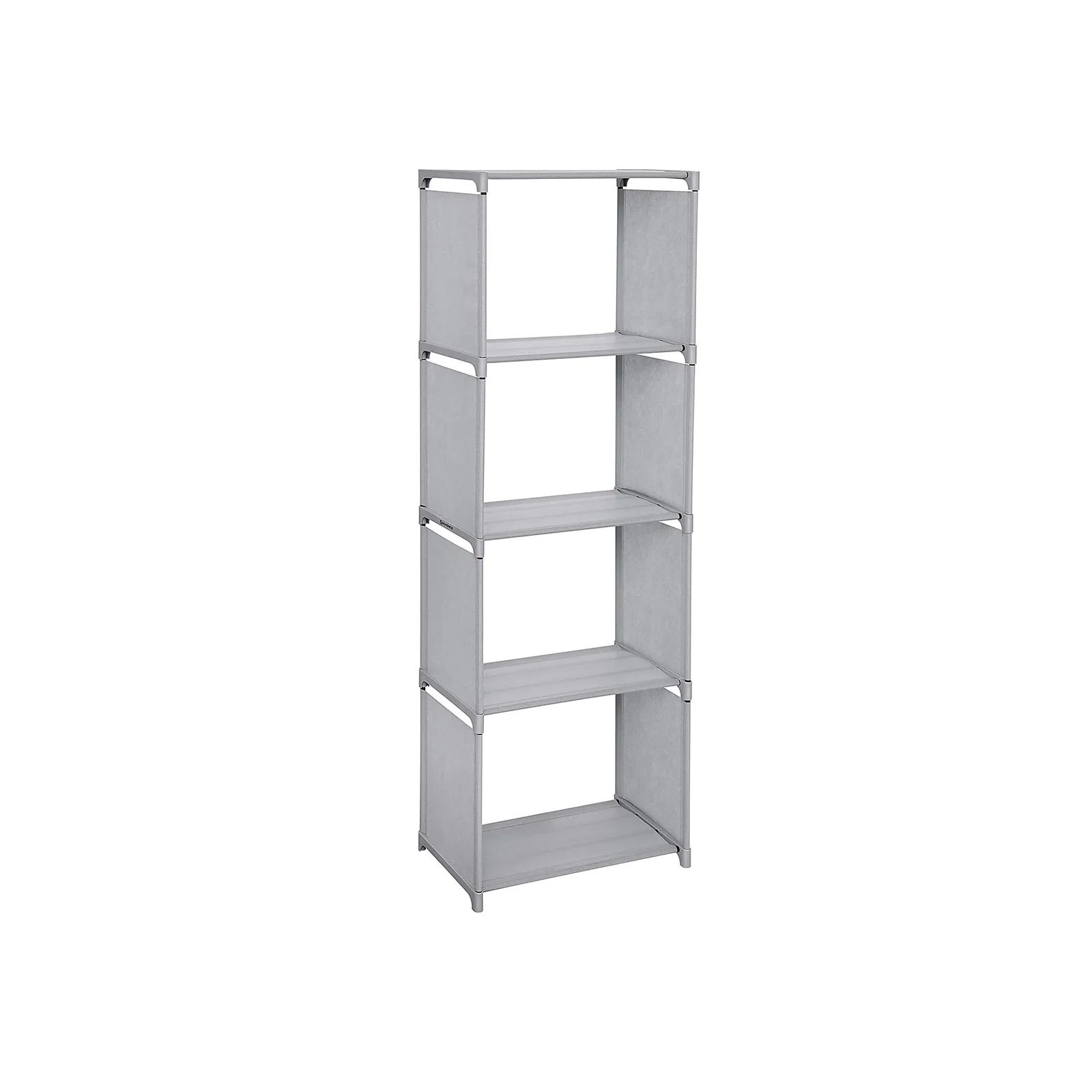 Étagère tissu 4 niveaux gris