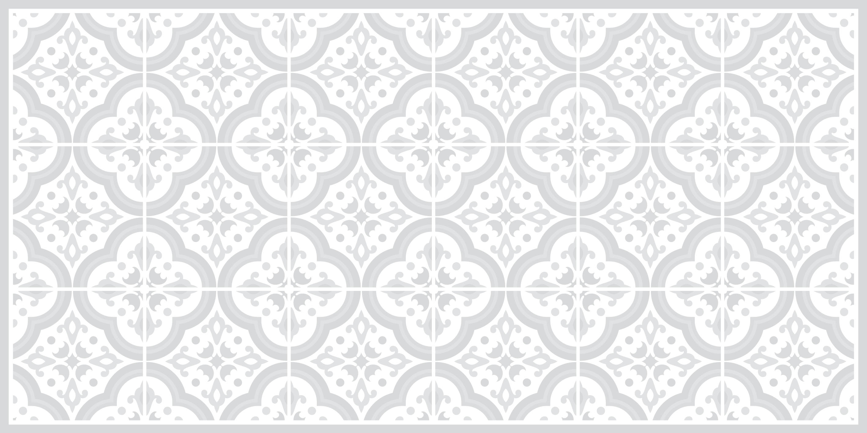 LISBONA - Tapis en vinyl cuisine gris lisbonne 48x98 cm