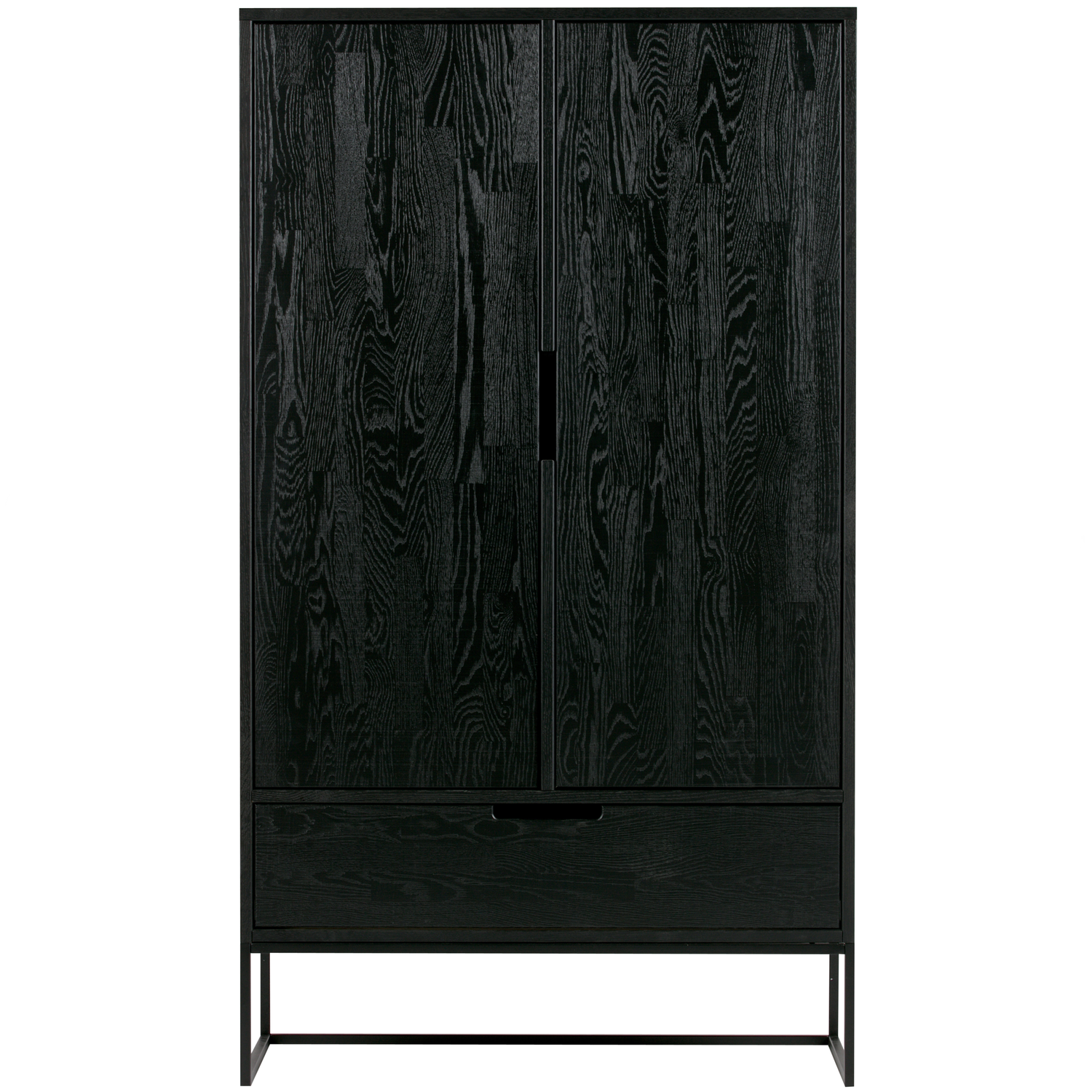 WOOOD 2-deurs kast Silas - Essen - Blacknight - 149x85x35