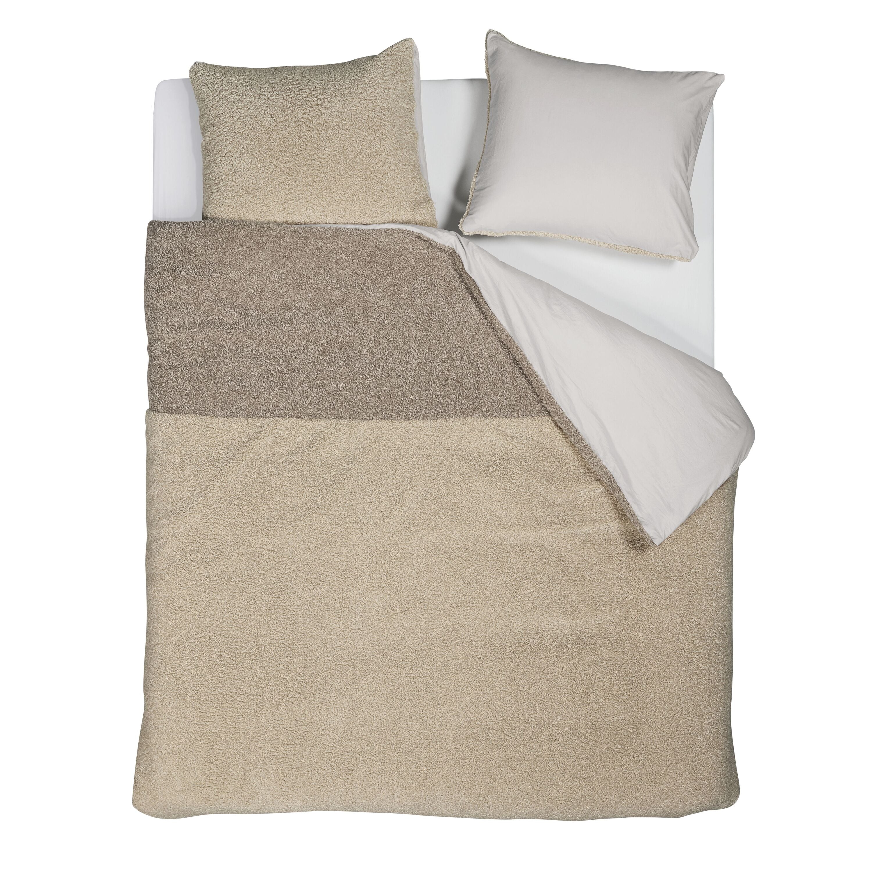 Rivièra Maison Huggle Dekbedovertrek 240 x 200/220 cm - Zand