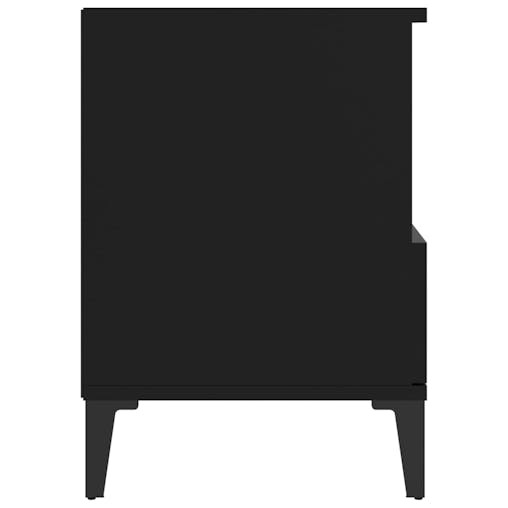 NNEVL Bedside Cabinets 2 pcs Black 40x35x50 cm