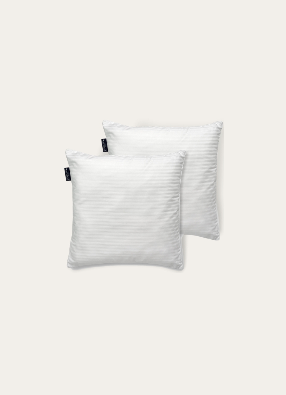 LOT DE 2 OREILLERS CARRÉS CONFORT HÔTELIER BLANC