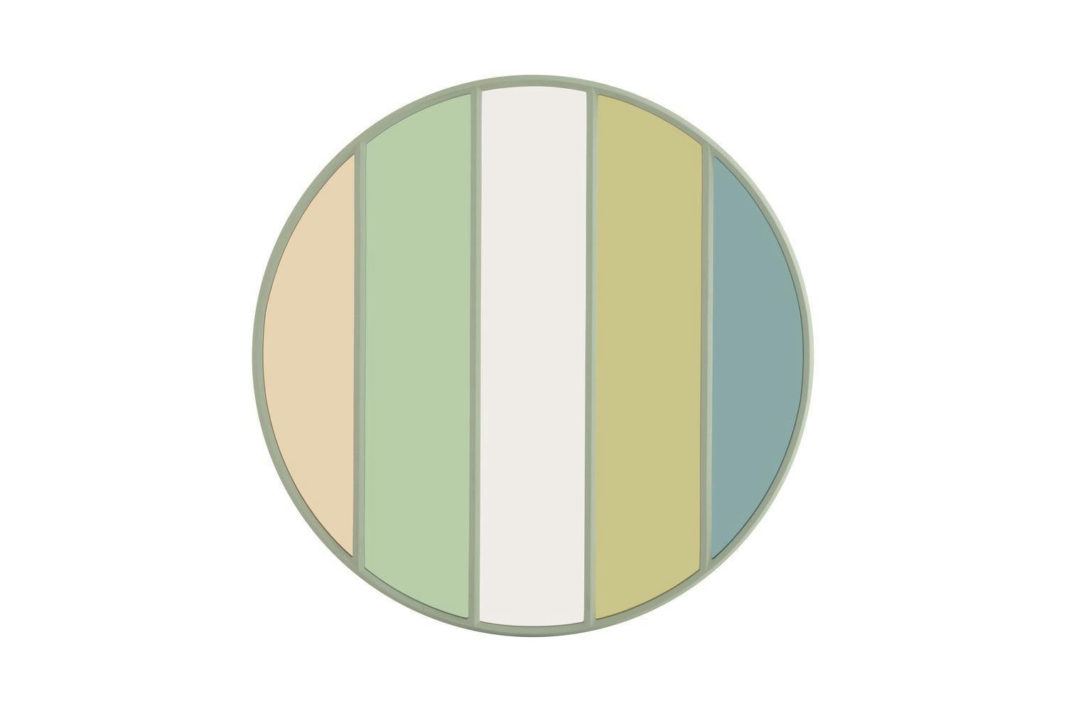 VITRAIL - Miroir vitrail rond vert D50cm