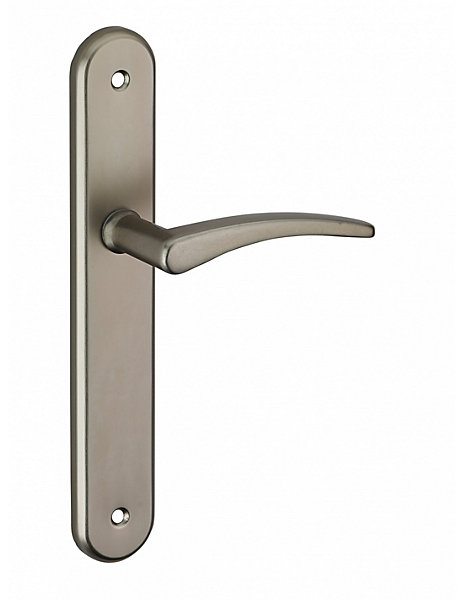 Ensemble de poignées pour porte intérieure Vesta sans trou, carré 7mm, entr'axes 195mm, noir - THIRARD