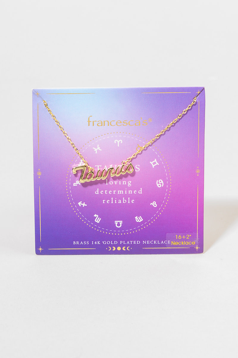 Zodiac Script Pendant