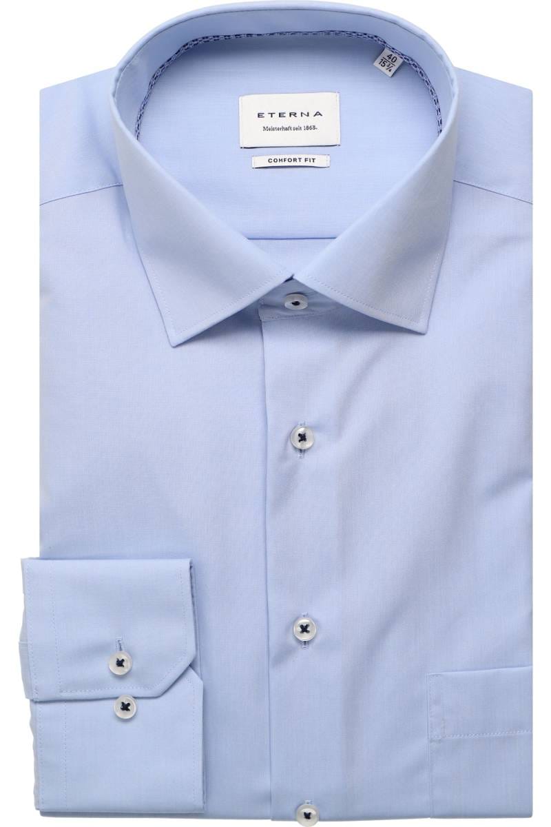 ETERNA Comfort Fit Hemd hellblau, Einfarbig (super langer Arm)