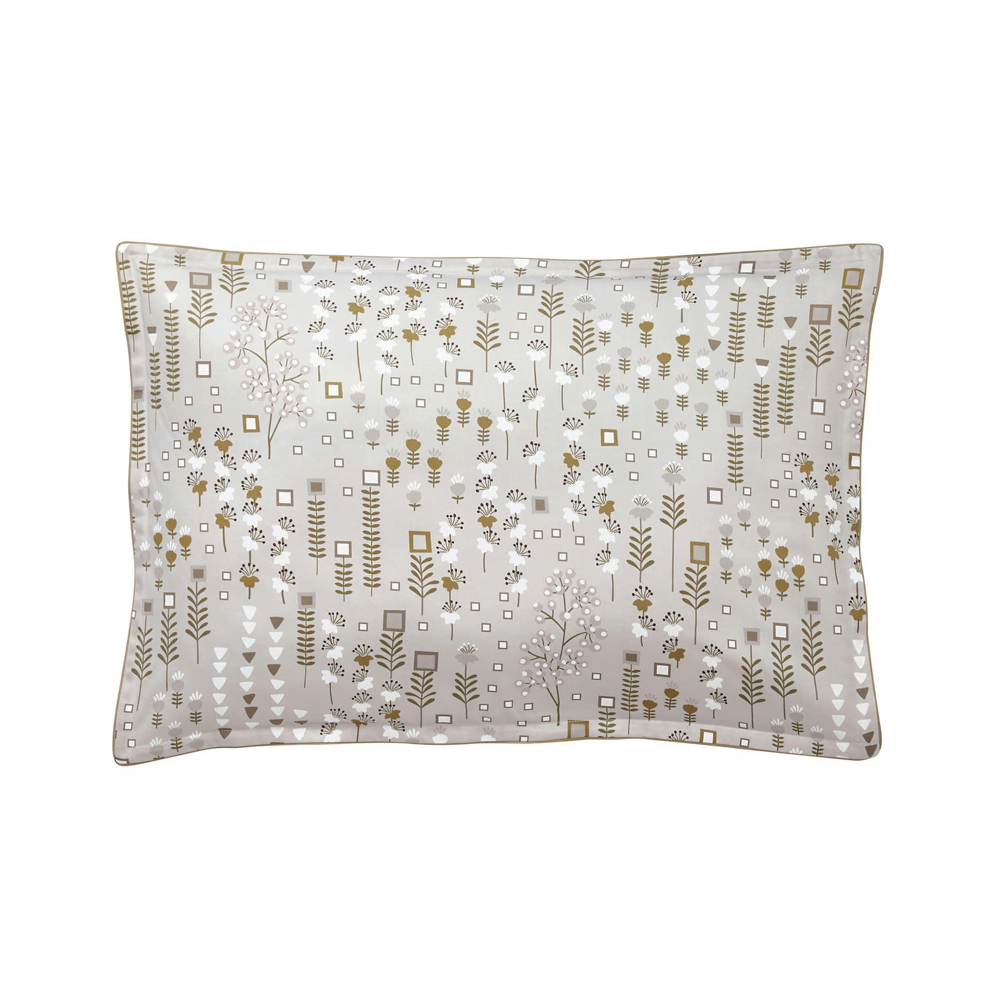 CONTE D'HIVER - Taie d'oreiller en satin de coton gris 50x75