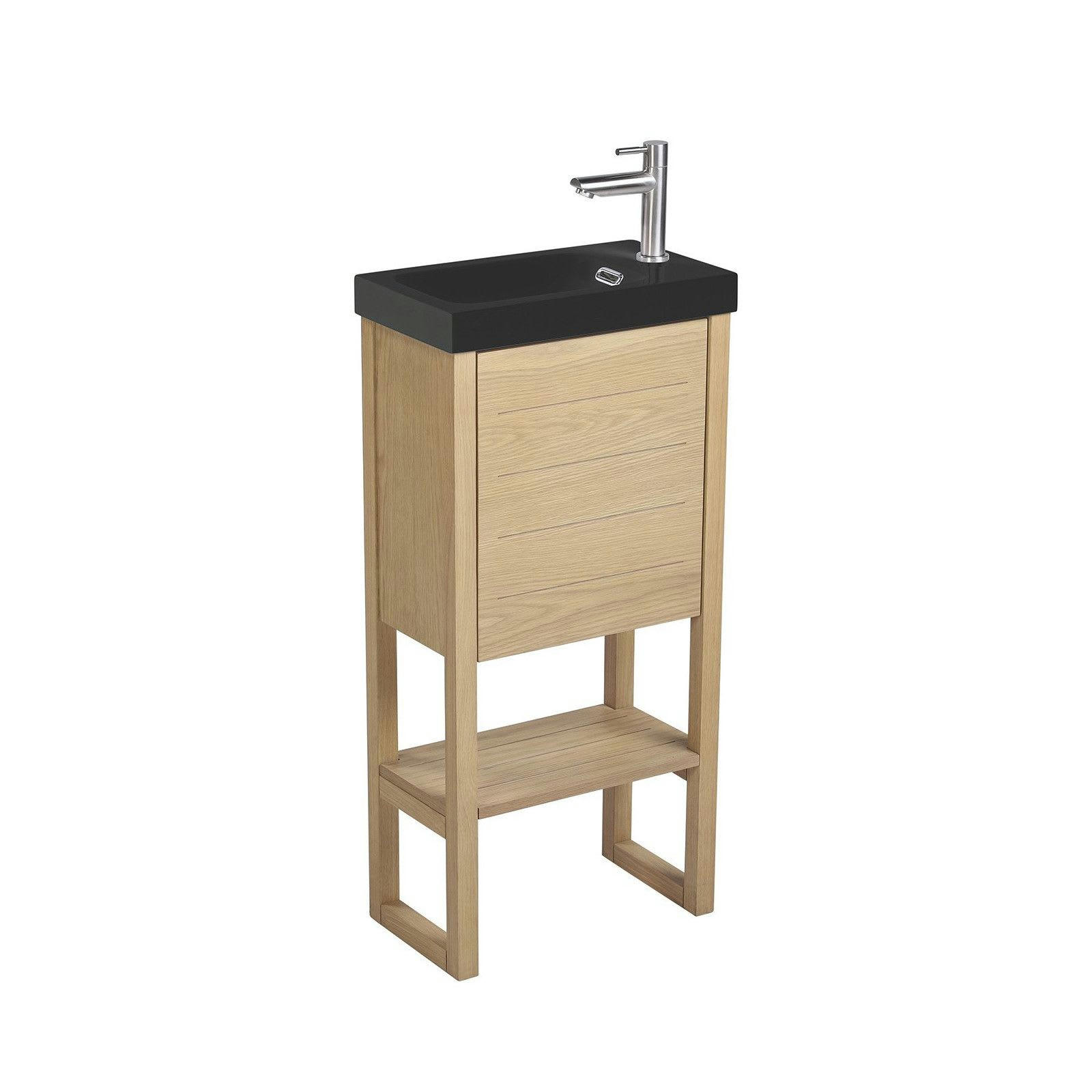 ATOLL - Meuble lave-mains  avec vasque noire