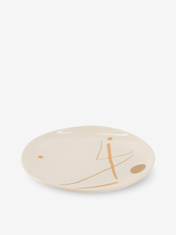 Assiette 21 sunny gold nude - maison bensimon nude