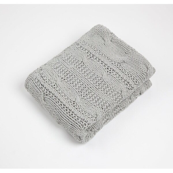 Cottage Home Chima Cable Knit Coverlet