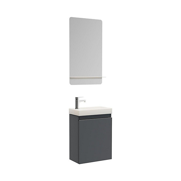 Meuble lave-mains LISA   miroir tablette