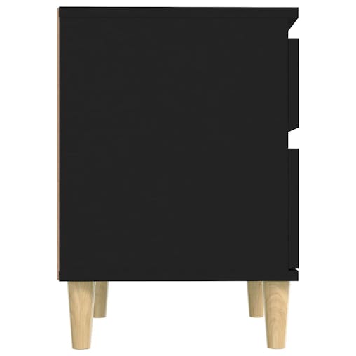 NNEVL Bedside Cabinets 2 pcs Black 40x35x50 cm