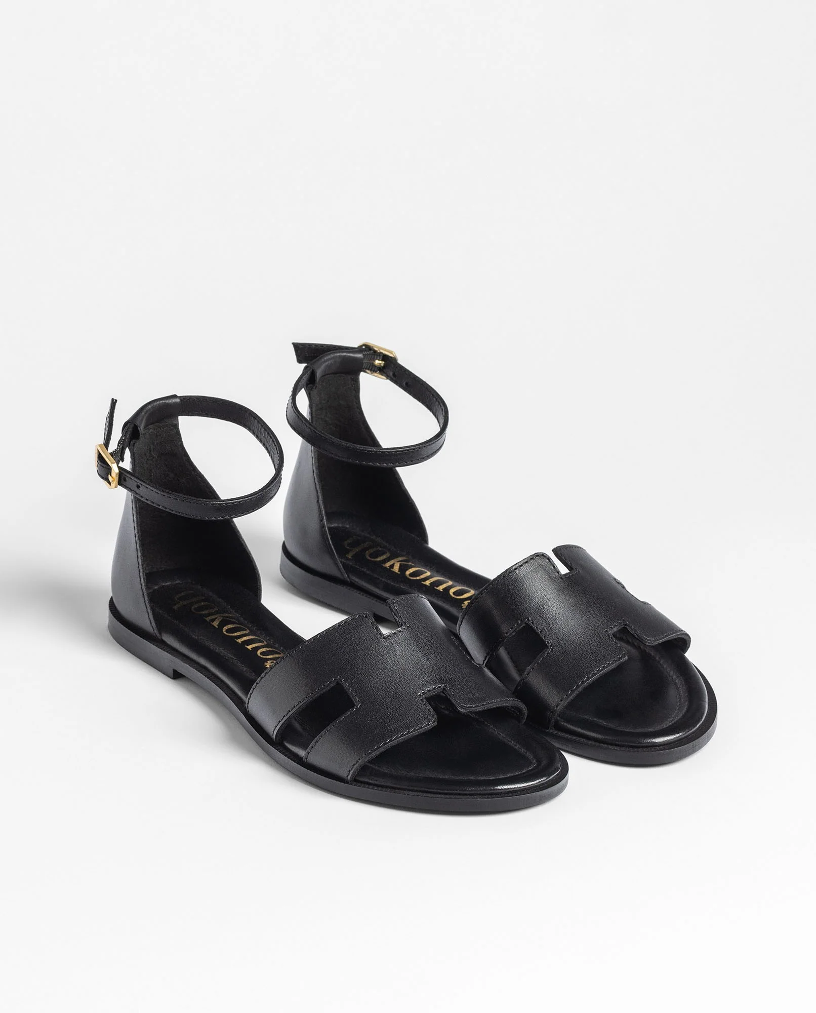 Sandalia plana CRES-253 negro