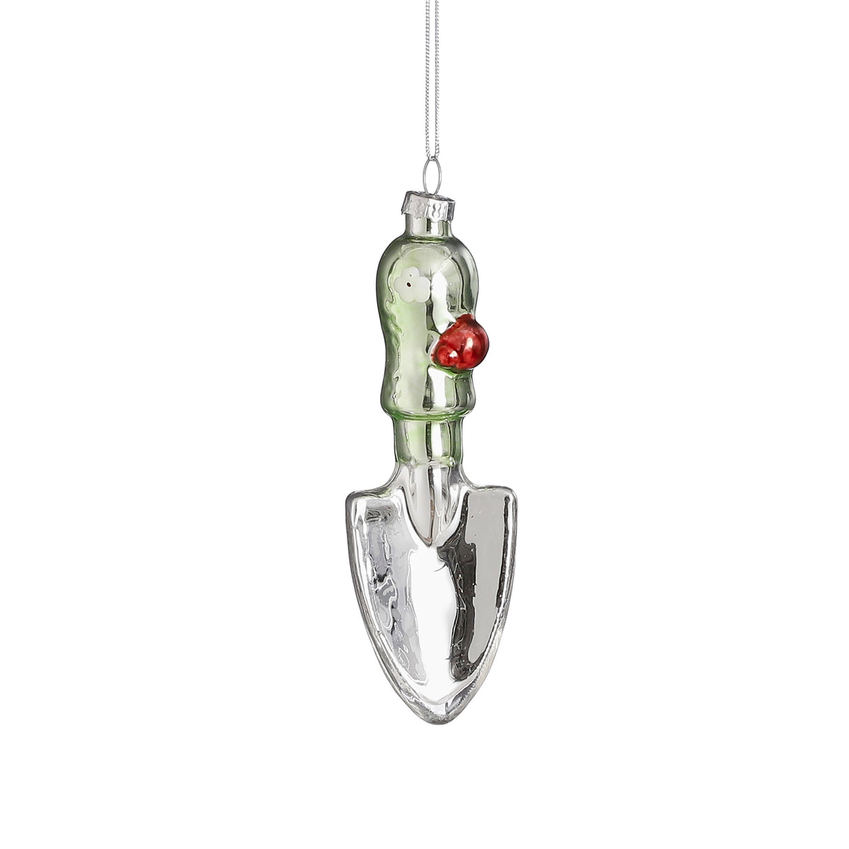 House of Seasons Kerst Ornament Tuinschepje - L4 x B3 x H12 cm - Groen