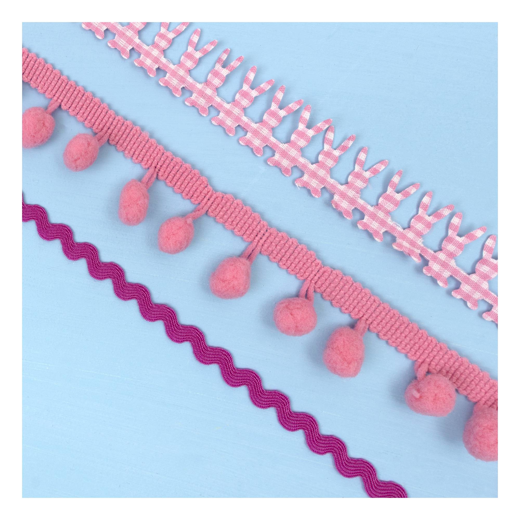 Pink Bunny Easter Trims 3 Pack